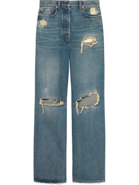 gucci jeans buy online|Gucci distressed jeans.